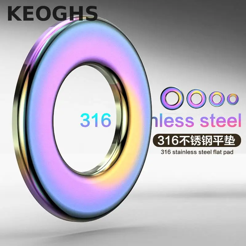 Keoghs Moto Arruelas Parafuso/juntas de Alta Qualidade Em Aço Inoxidável 316 Colorido Para A Decoração Da Motocicleta Honda Yamaha Kawasaki
