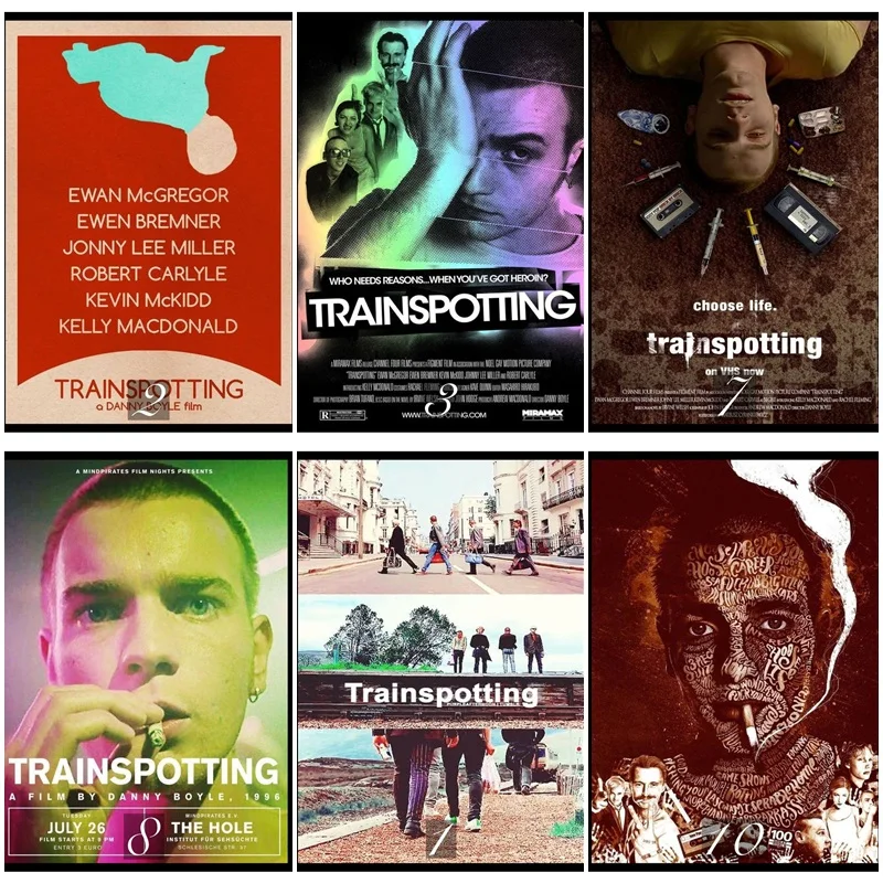 Декоративная картина для дома из фильма Trainspotting плакат белой крафт бумаги 42x30