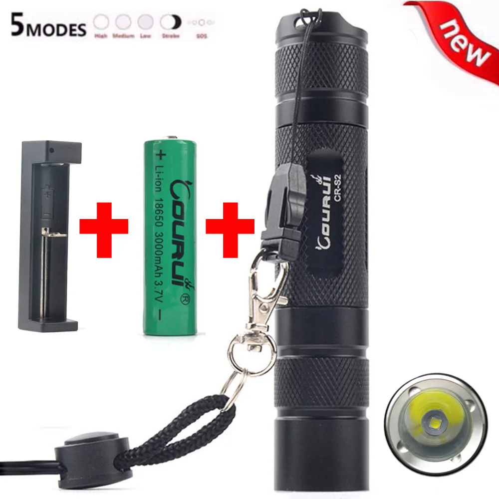 Bicycle Accessories Bike Flashlight CR S2 XPL V6 LED 800LM Aluminum