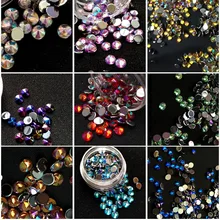 100 шт./упак. 4 мм, Фурнитура для бижутерии, нейл-арта украшения AB Стразы с украшением в виде кристаллов, инструменты для маникюра