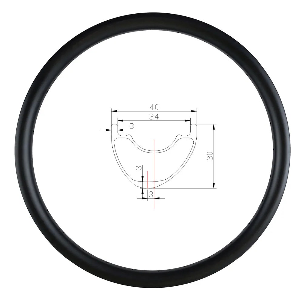27,5 er MTB AM ENDURO BOOST XC 40 мм Асимметричный карбоновый обод 30 мм Глубокий 650B 3 К UD 12 к матовый глянцевый клинчер бескамерные 24H 28H 32H 36H