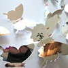 Pegatinas 3D de mariposa para pared, espejo plateado, decoración para fiesta, boda, bricolaje, pegatinas de animales, 12 unids/lote, gran oferta ► Foto 3/4