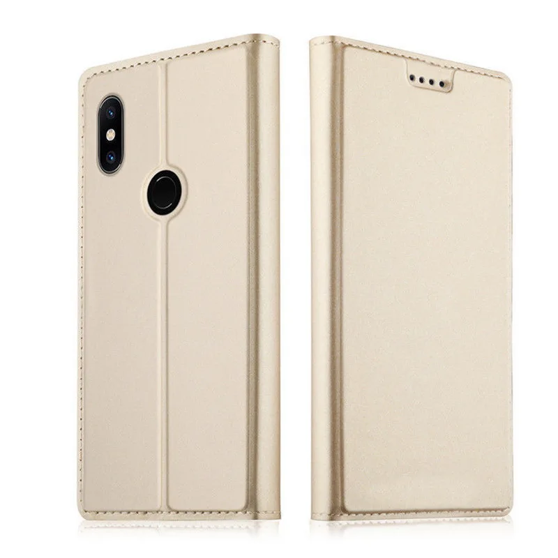 Магнитный флип-чехол-книжка для Xiaomi mi 9 8 SE A1 A2 A3 Lite, тонкий кожаный держатель для карт, чехол для Red mi Note 8 7 6 Pro 6A S2 K20 Pro - Цвет: Gold