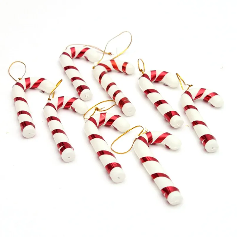 6 шт. рождественские украшения для конфет и тростника праздничные вечерние украшения для рождественской елки рождественские украшения