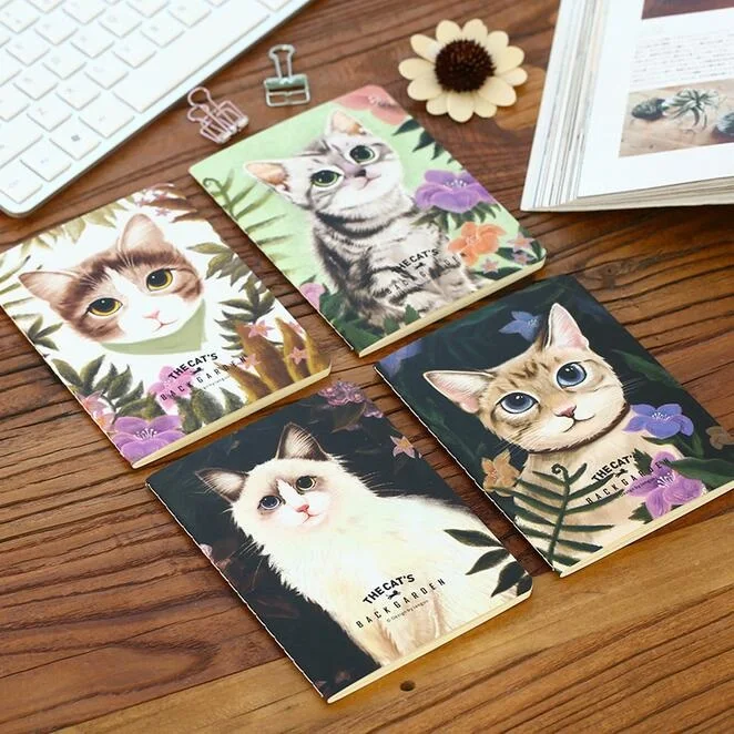 

1pcs/lot Vintage Japan Cat Garden 64K style Kraft paper notebook Diary agenda pocket book Nice gift prize office school supply