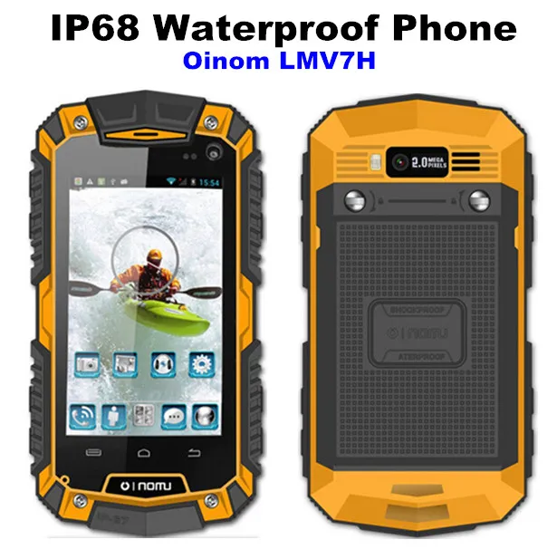  Oinom LMV7 Mobile Phone MTK6572 Dual Core Android Gorilla Glass 3.5  IP68 Rugged Waterproof Phone 3G GPS V9 lmv9 lmv9h A8 V11 v7 