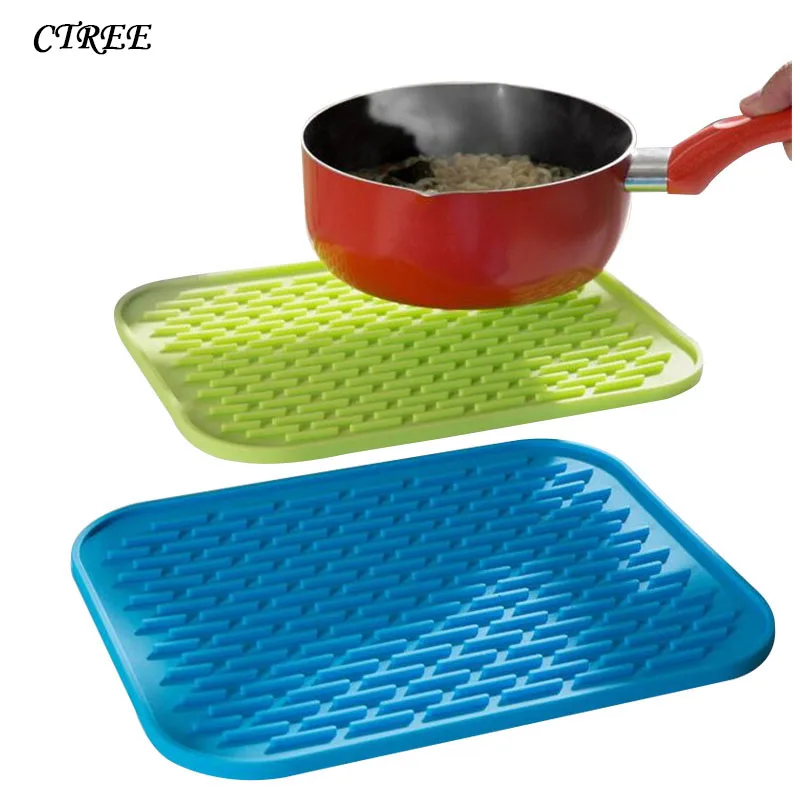 CTREE Candy Color Silica Gel Pad Non Slip Silicone Thermal Insulation