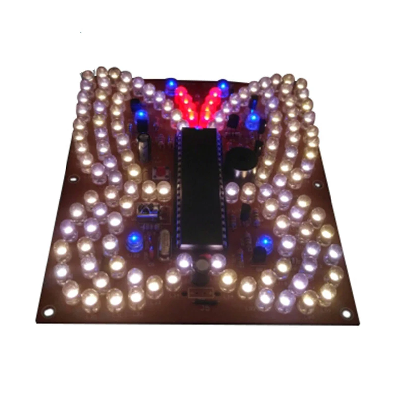 Музыкальный светодиодный светильник в форме бабочки DIY Kit, светильник с дистанционным управлением, наборы, электронный светодиодный светильник DIY