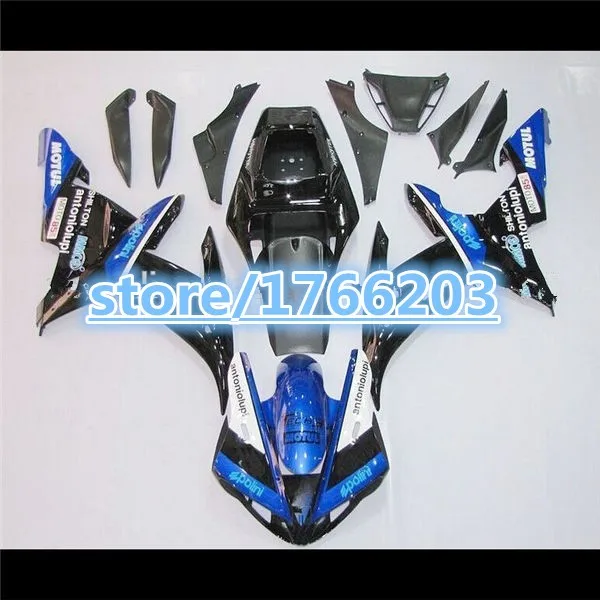 Синий чернобелый обтекатель комплект для YZF-R1 02-03 YZF R1 02 03 YZF 1000 R1 2002 2003 украшения для мотоцикла Ning