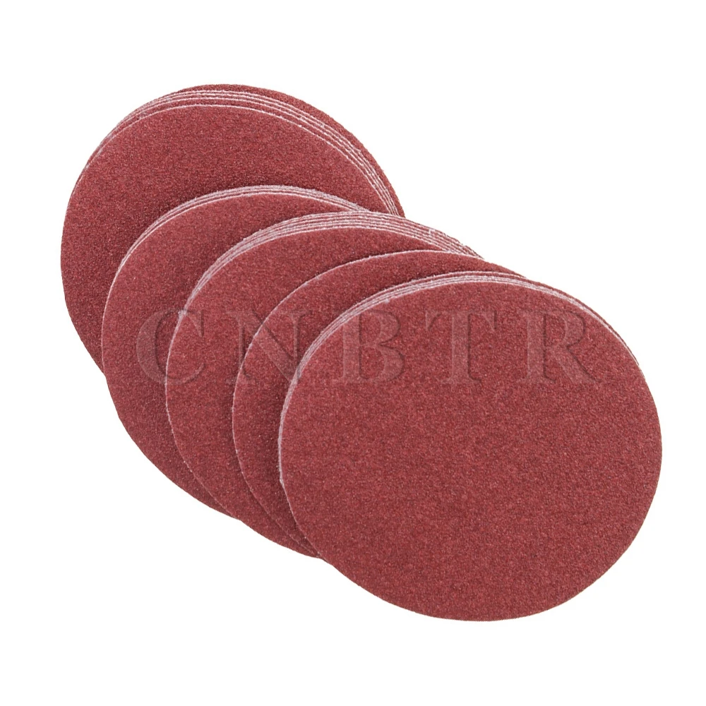CNBTR 20PCS 7 Inch Sanding Discs Hook Loop Sandpaper DIY Tool No Hole
