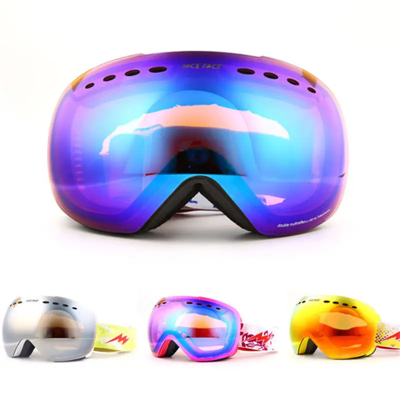 Big Ball spherical Double anti fog skiing Eyewear UV Mirror ski goggles Snow Flying font b