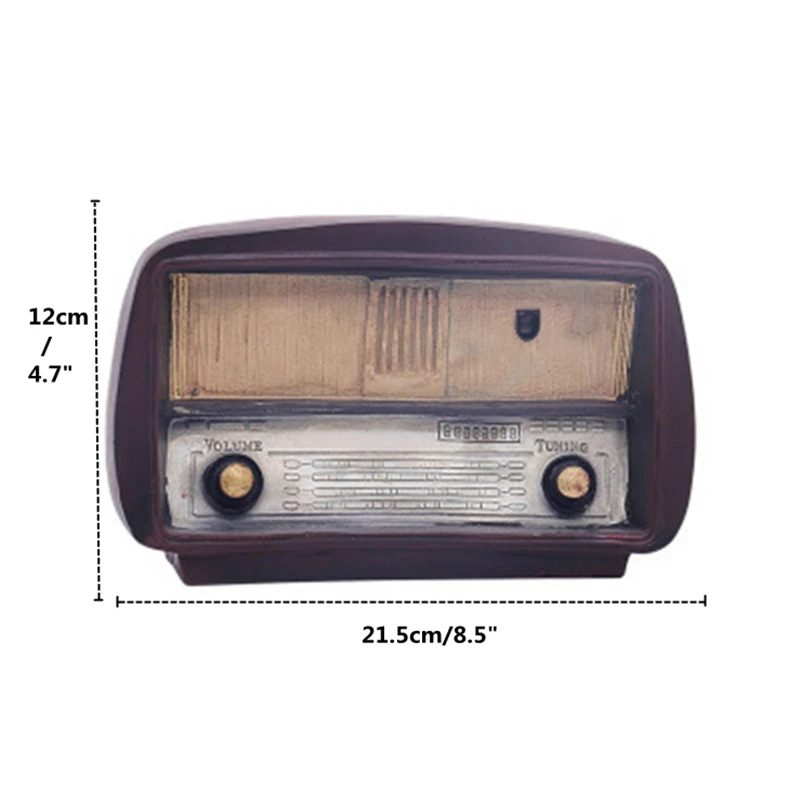 Ретро смолы Радио Модель статуя Европейский стиль Ностальгический фильм реквизит рабочего стола Ремесла домашние декоративные предметы украшения 63