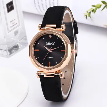 

Women Leather Watch Luxury Analog Quartz Crystal Wristwatch Luxury Casual Female Watch Ladies Quartz Wristwatch Relogio Feminino