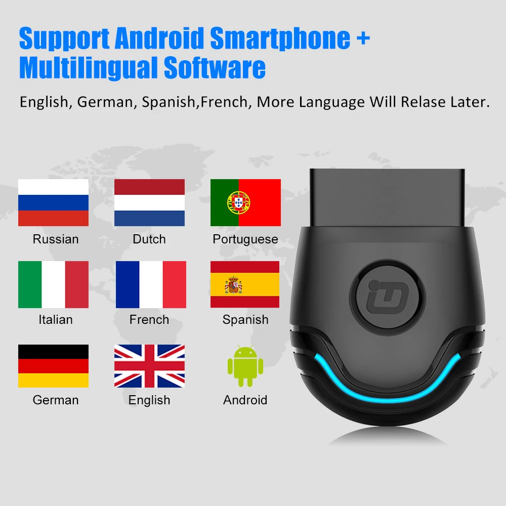 Vpecker PU 600 ODB2 Bluetooth OBD2 сканер инструмент диагностики Android ABS Airbag SRS DPF EPB Сброс