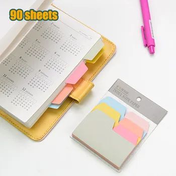 

90 sheets Paper Cute Kawaii Bookmark Memo Tabs Stick Marker Sticky Notes Index Tabs Memo Pads Book Office Supplies Accessories