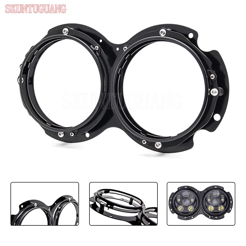 5.75 Inch Double Lamp Bracket Ring 5-3/4&quot LED Motorcycle Round Headlight Twin Mounting | Автомобили и мотоциклы