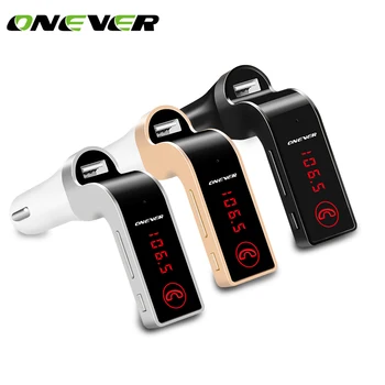 

Onever Bluetooth Handsfree Car Kit Wireless Bluetooth FM Transmitter MP3 Player Car Kit Charger For iPhone6 Samsung Smart Phone
