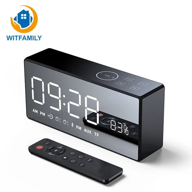 bluetooth speaker with clock display