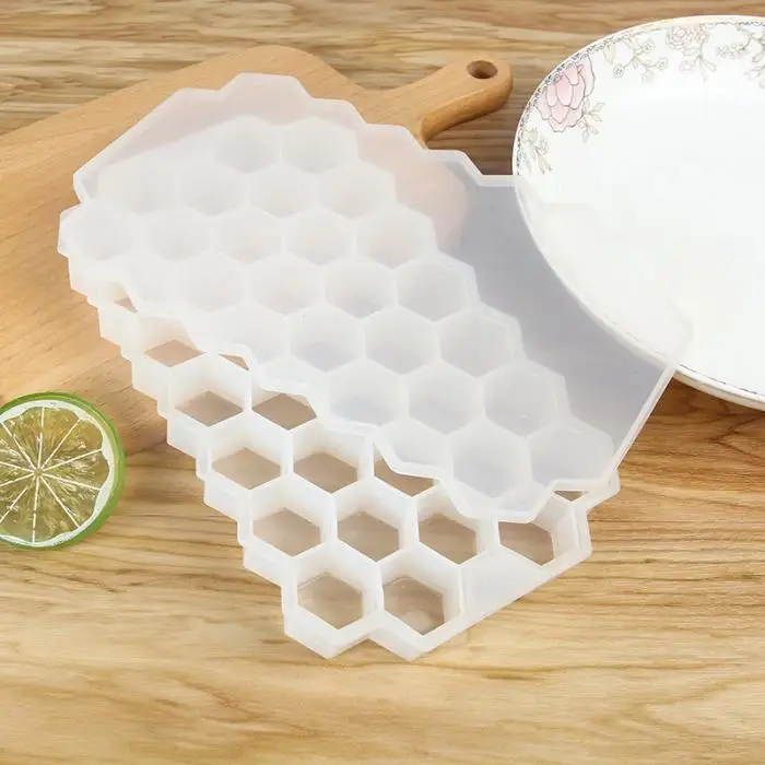 Силиконовые кубики льда лоток 37 сетки DIY Jelly Желе Форма с крышкой для бара Кухня может CSV