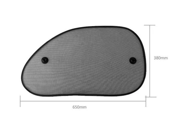2 шт. 65*38 черная боковая Автомобильная Солнцезащитная шторка на заднее стекло Солнцезащитная крышка сетка козырек экран Солнечная защита
