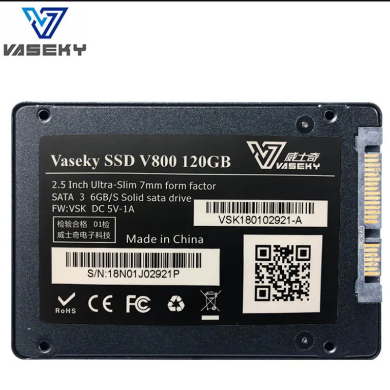 Vaseky HHD sata SSD 240 ГБ 64 120 компьютерный жесткий диск Внутренний твердотельный SATA3 2 5