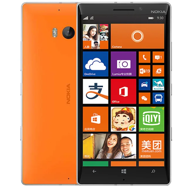 Nokia Lumia 930, разблокирована, 5,0 дюймов, 2 Гб ОЗУ, 32 Гб ПЗУ, МП камера, четыре ядра, LTE, NFC, Windows, мобильная ОС, мобильный телефон - Цвет: Оранжевый