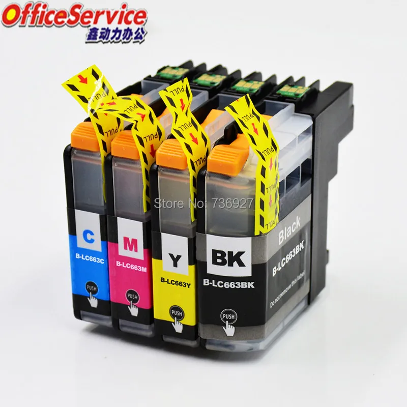 Совместимый чернильный картридж LC663 LC663BK LC663C LC663M LC663Y для струйного принтера Brother