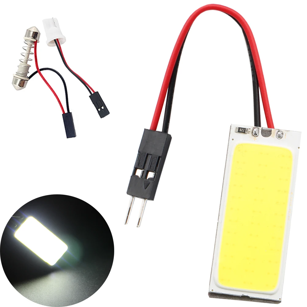 4 шт./партия 50*20 мм панель света COB 36 SMD чипов LED с Festoon + T10 Адаптеры Автомобильный