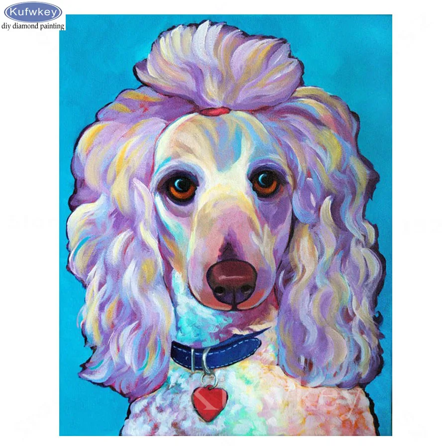 Art,Crafts & Sewing,5d,DIY Diamond Painting Cross Stitch poodle dog Needlework Square Mosaic Diamond Embroidery Home Decoration