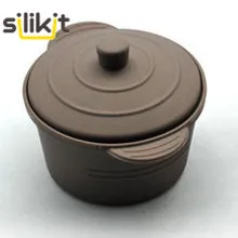 Высокое качество силиконовый Пароварка круглый маленький размер мини Силиконовый горшок