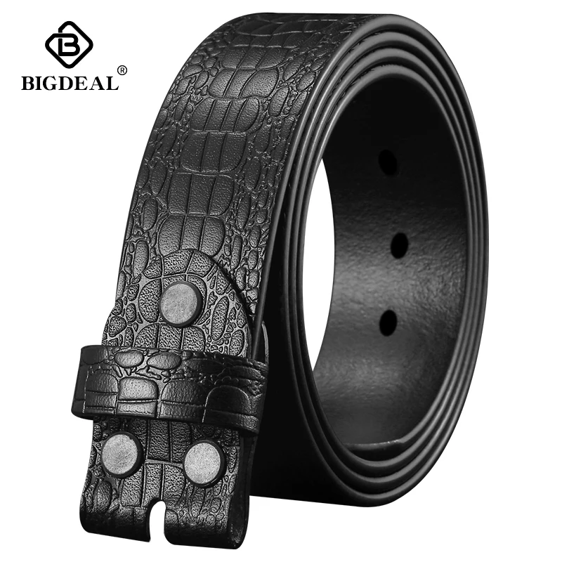 

Designer Belt Men No Buckle High Quality Male Genuine Leather Strap Luxury Belt Without Buckle Wide 3.8cm Ceinture Homme