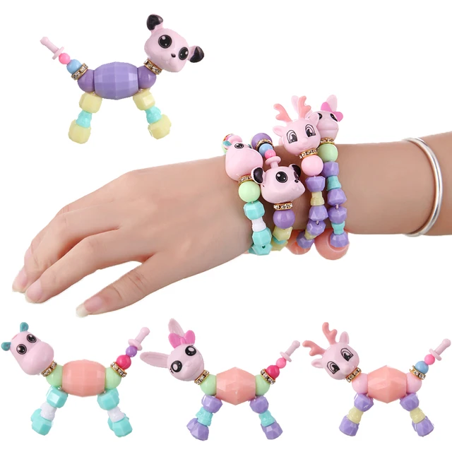 10pcs/lot ePacket Free Magic Bracelet Twisty Animal Bracelets for Kids