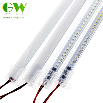 

5Pcs/Lot LED Bar Lights AC220V 2835 SMD LED Tube 50cm 72LEDs Milky / Transparent Cover High Brightness Cabinet Kitchen Lights