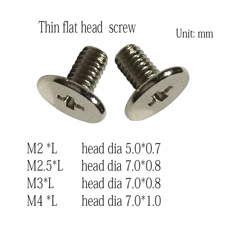 5 Sets M2.5x12mm Screws & Nuts Philips Fat Head Micro Miniature USA Shipping