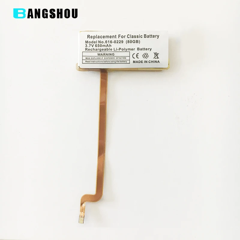 For Apple iPod Classic 80GB 120GB Replacement Battery 650mAh 3.7V Li