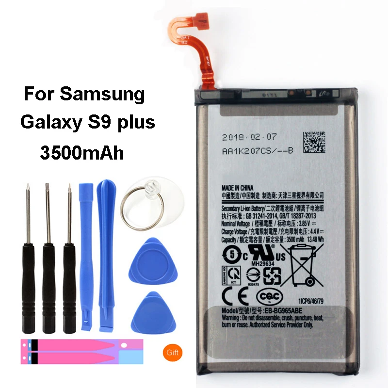 EB-BG965ABE сменный аккумулятор samsung для samsung Galaxy S9 Plus G9650 S9+ G965F настоящий аккумулятор для телефона 3500 мАч