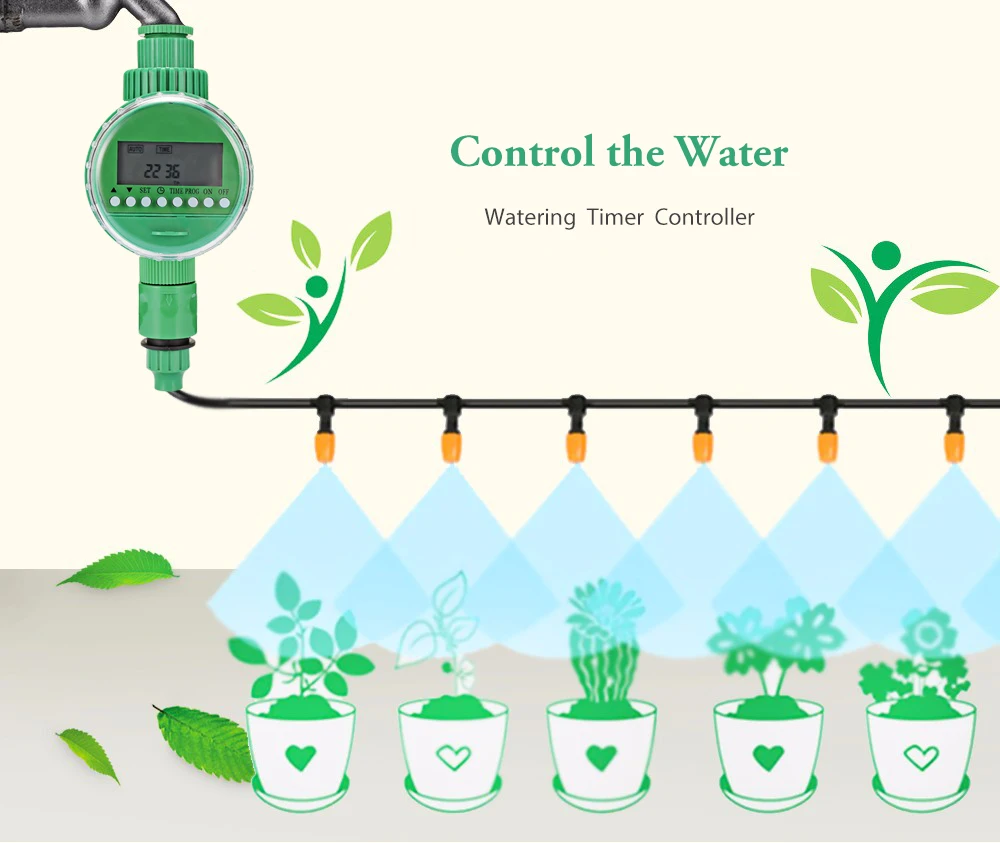 Интеллектуальный таймер полива сада автоматический контроллер орошения цветов с ЖК-дисплеем