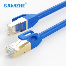 SAMZHE cat7 Ethernet Cable RJ45 cat 7 Patch Cord Network lan cable high speed 10gbps 1m 2m 3m 5m 8m 10m 15m 20m 30m 40m 50m