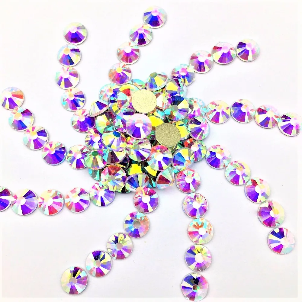 

New arrival, SS3&SS34 AAA Quality Nail art Rhinestones Flat Back strass Crystal whiteAB nail art non Hotfix glitter Rhinestone