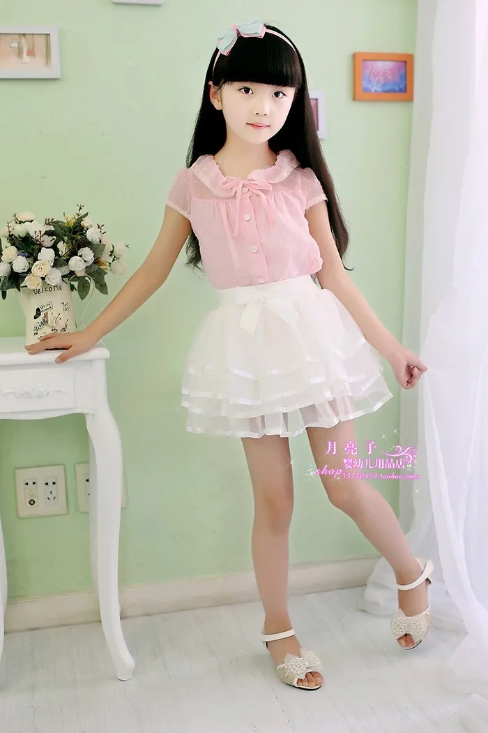 Коллекция Лето 2015 юбка для девочки Пышная бальная юбка принцессы; короткая многослойная фатиновая юбка-пачка праздничная одежда юбки для