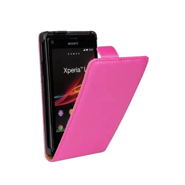 Деловой кожаный чехол для sony Xperia L S36h C2104 C2105, кожаный чехол с настоящей магнитной пряжкой, Вертикальный чехол для мобильного телефона, чехол s