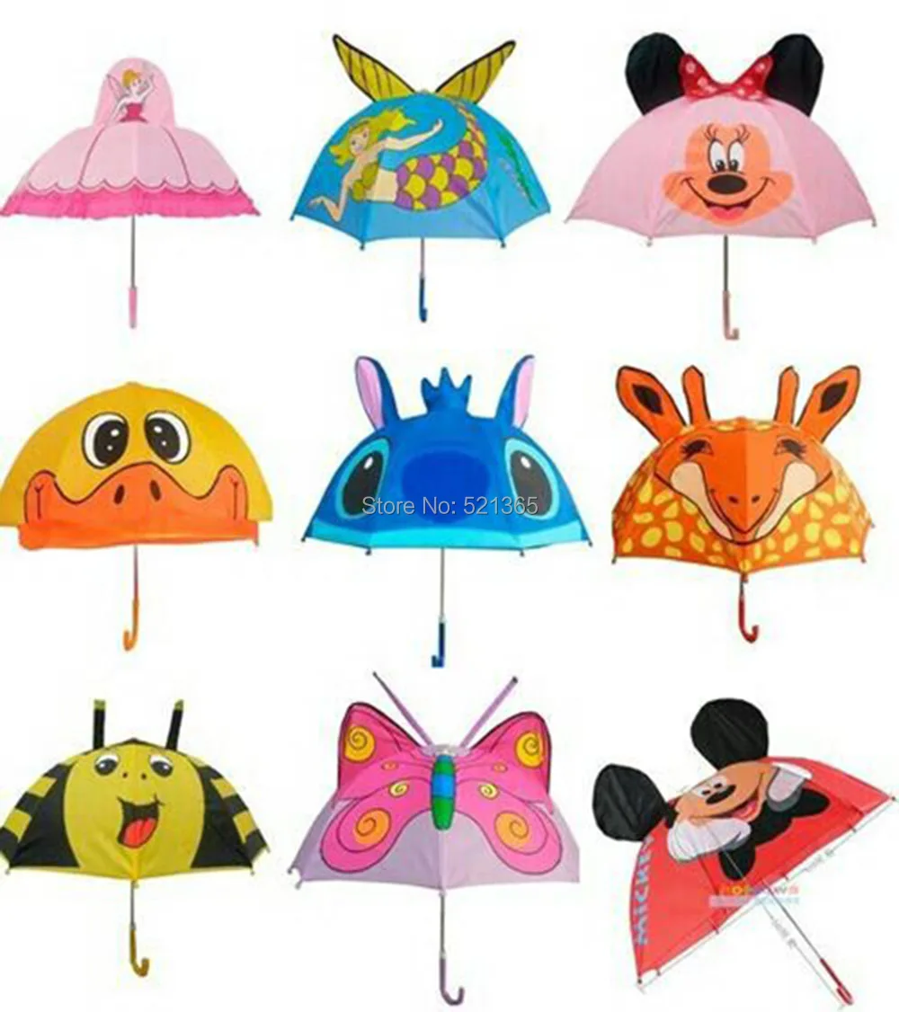 Grosir 50 Pcs Lot Kreatif Kartun Hewan Payung Anak Payung Hadiah