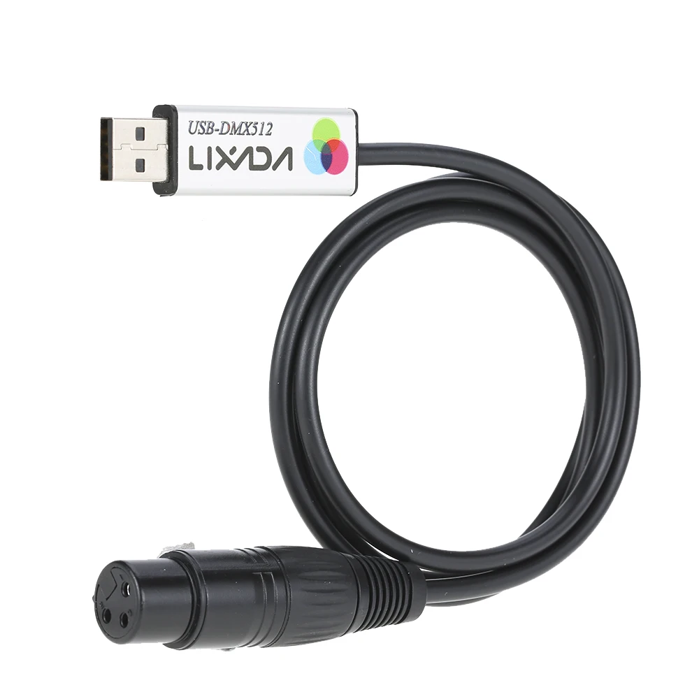 DMX512 USB Interface Controller Adapter LED Bühnenbeleuchtung Dimmer mit CD 