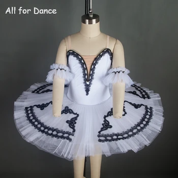 

Customer Size Made 5 Layers Tulle White Swan Ballet Dance Costume Pancake Tutu For Girls Performance/Competition Dance Wear
