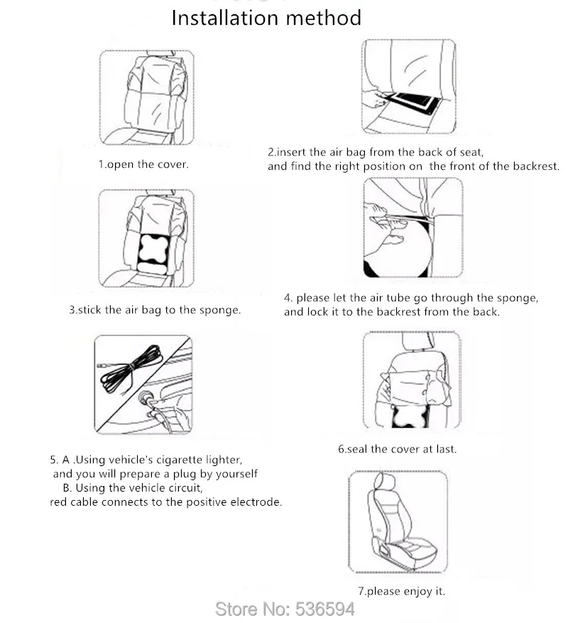 Installation method for Seat waist support-1