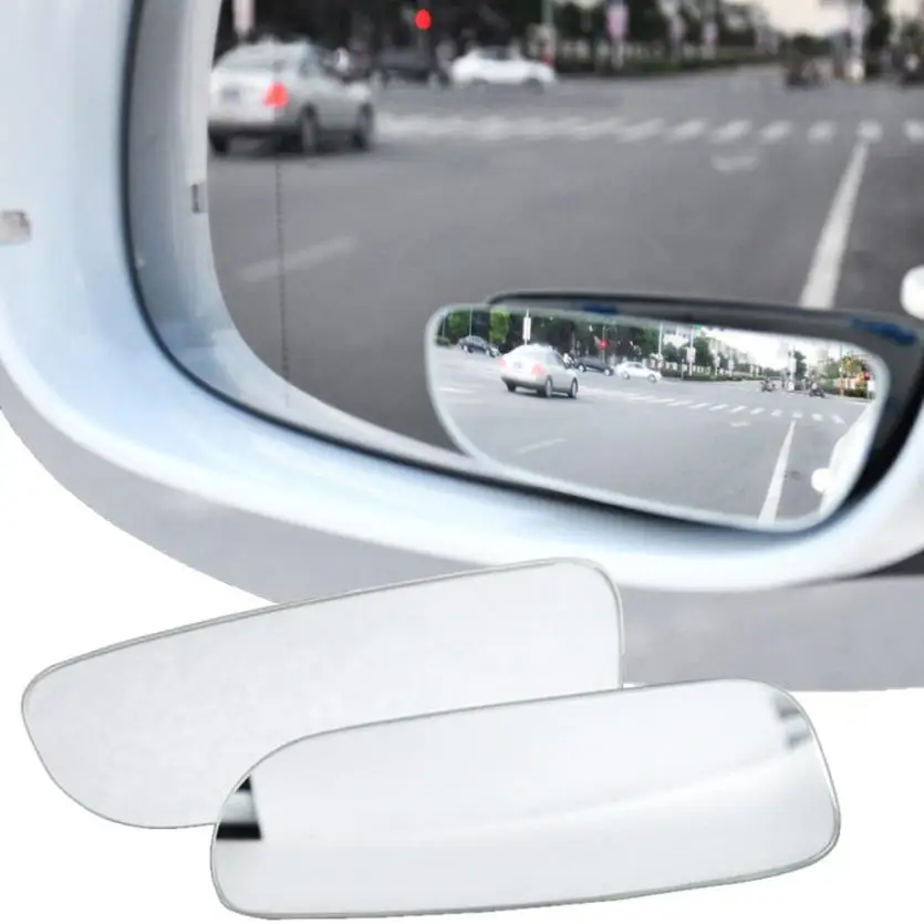 2 PCS Upgrade Car Blind Spot Mirror Adjustable HD Glass Safety Convex SUV Motorcycle Universal