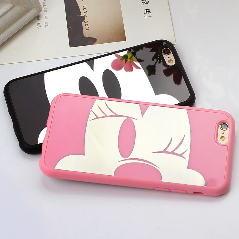 Fashion Cartoon Lovers Mickey Mouse Minnie Cover Soft TPU Silicon Cover Case For iPhone 6Plus 6s Plus Funda 5.5 Inch Coque Cases