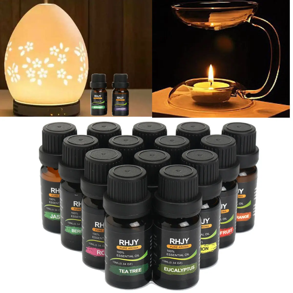 

14pcs/box 10ml Plant Fragrance Aromatherapy Essential Oils Cleanser Anti-Wrinkle Antiperspirants Oil Moisturizing Oils