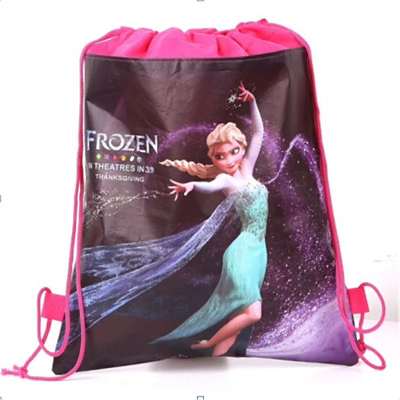 Disney Frozen 12 шт./партия, Детские Сумки На День Рождения мультфильм на шнурке, Детские Сумки на завязках, школьные сумки на завязках - Цвет: Style-4-12pcs
