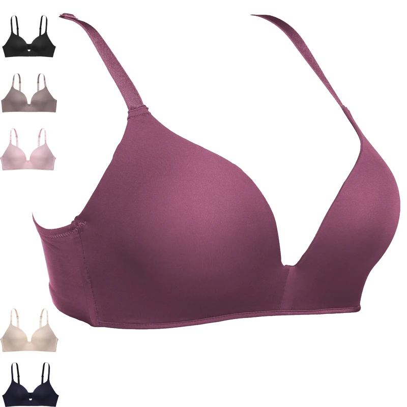 

Super Soft Deep V Push UP Brassiere Wire Free Intimates Bralette Bra For Women Underwear Breathable Adjustable Straps Bra
